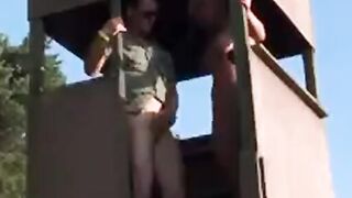 Public German Amateur Couple - Outdoor BJ with Facial