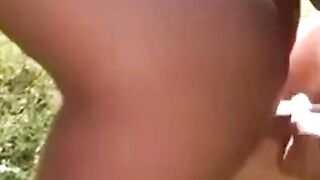 Public German Amateur Couple - Outdoor BJ with Facial