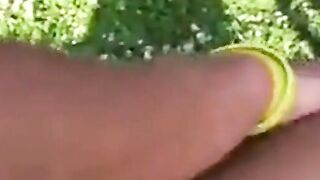 Public German Amateur Couple - Outdoor BJ with Facial