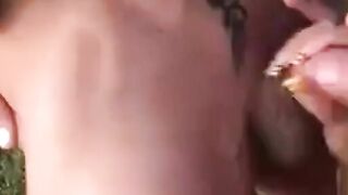 Public German Amateur Couple - Outdoor BJ with Facial