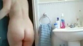 Blond Step-Mother's Hot Ass - Spying On Her Private Moment