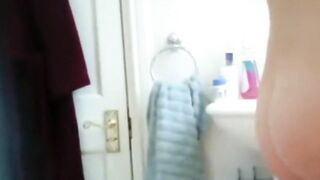 Blond Step-Mother's Hot Ass - Spying On Her Private Moment