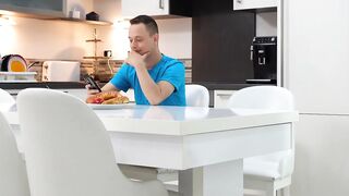 Blondes Stepsis & Step-Brother's Hot Passionate Fuck Session