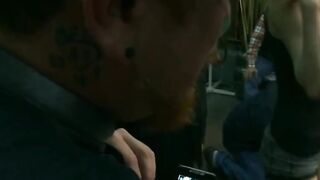 Bondage Bikers Gangs Up On Blonde Beauty - Scene #1