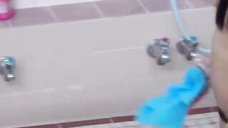 Petites #1 - Hot Asian Teens Share Bathroom Fun With Stranger In Steamy Shower Room