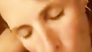 Hot MILF Gives Blowjob & Throat Fuck with Massive Facial cumshot! Amateur
