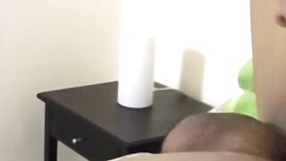 Asian Twinks Footjob Delight - Hot barely legal Guy Masturbates With Dad's Feet