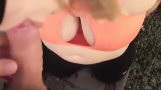 Slutty college girl Jennas Fifth Blowjob Session - POV BJ with Facial