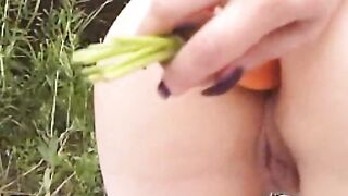 Outdoors Anal Masturbate - Public Sex Adventure With Huge Dildo