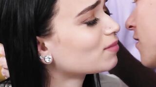 Erotic Role-Play Scenario: Black Haired Beauties Foursome with Redhead