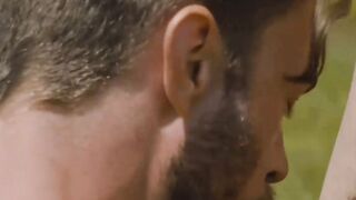 Rock Hard Abs & Ripped Bodybuilder Fucks Raw In The Fields - Scene #1