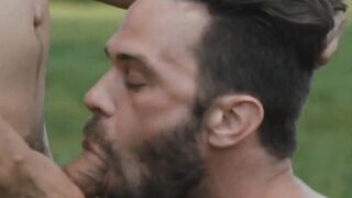 Rock Hard Abs & Ripped Bodybuilder Fucks Raw In The Fields - Scene #1