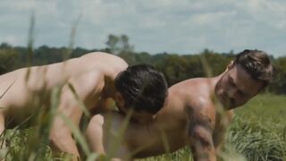 Rock Hard Abs & Ripped Bodybuilder Fucks Raw In The Fields - Scene #1