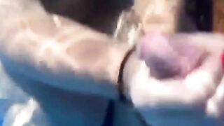 Teacher with Moisa Robert on summer vacation at the pool and the teacher tells moisa