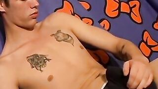 Horny Hunk Jerks Off His Massive Dick In Black Underwear
