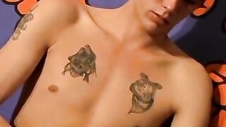 Horny Hunk Jerks Off His Massive Dick In Black Underwear