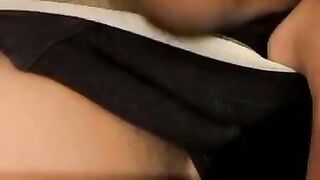 Horny Hunk Jerks Off His Massive Dick In Black Underwear