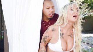 Ink-Stained Wife's Ass Gets Fucked Outdoors By Hubby's Best Friend