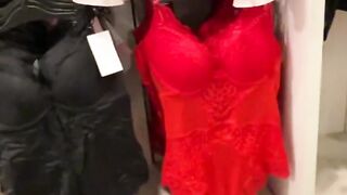 Public Flashing & Jerking Off In A Shopping Center - Huge Facial On Busty Girl