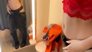 Public Flashing & Jerking Off In A Shopping Center - Huge Facial On Busty Girl