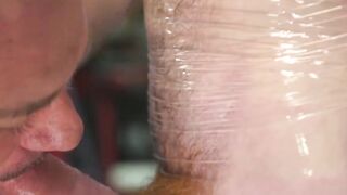 Mechanics Rimjob & Face Fuck - Dominant Mechanic Fucks His Customer Hard