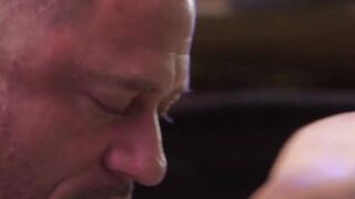 Mechanics Rimjob & Face Fuck - Dominant Mechanic Fucks His Customer Hard
