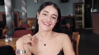 NastyAra's Toilet Ride - Dirty Restaurant Sex with Big Dick