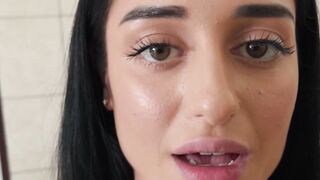 NastyAra's Toilet Ride - Dirty Restaurant Sex with Big Dick
