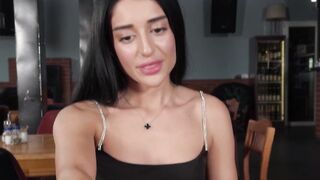 NastyAra's Toilet Ride - Dirty Restaurant Sex with Big Dick