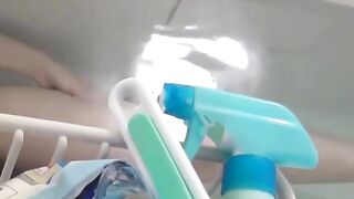 Japanese babe enjoys sensual masturbation session captured by secret camera