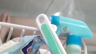 Japanese babe enjoys sensual masturbation session captured by secret camera