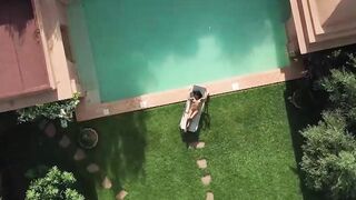 Petite Asian Teen Strips Poolside - Exotic Dancer Angel Constanza