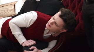 Threesome Frenzy - Three Hunks Share Blonde Babe In A Wild Orgy