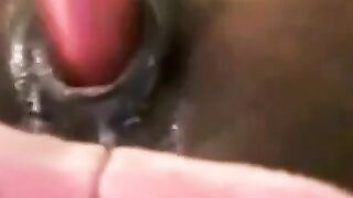 Erotic Sensuality - Black Girl Uses Dildo to Masturbate on Webcam