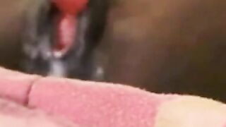 Erotic Sensuality - Black Girl Uses Dildo to Masturbate on Webcam