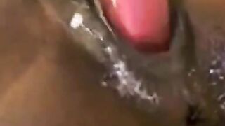 Erotic Sensuality - Black Girl Uses Dildo to Masturbate on Webcam
