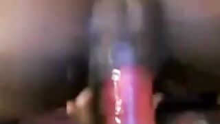 Erotic Sensuality - Black Girl Uses Dildo to Masturbate on Webcam