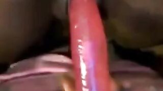 Erotic Sensuality - Black Girl Uses Dildo to Masturbate on Webcam