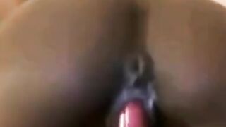 Erotic Sensuality - Black Girl Uses Dildo to Masturbate on Webcam
