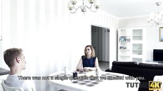 TUTOR4K. Man knows homemade professor works for 2 so he