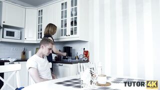 TUTOR4K. Man knows homemade professor works for 2 so he