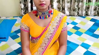 येलो कलर साड़ी में क्या दिखती हो मेरी जान आप