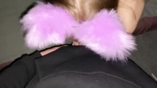 Nailed School Girl inside Hentai Cat Costume with Anal Tail