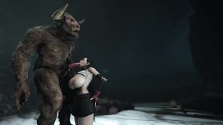 Tifa Lockhart x Minotaur monster