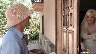 Postman fucks big tit tied housewife
