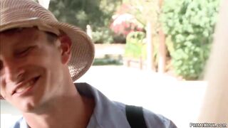 Postman fucks big tit tied housewife