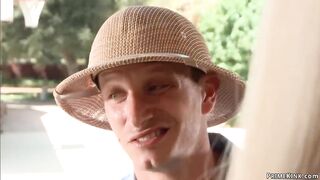 Postman fucks big tit tied housewife