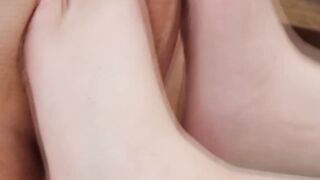 Petite teen schoolgirl giving coach sloppy blowjob