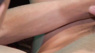 Skinny Latino twink Will strokes his massive cock until he cum bursts