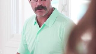 Big tits stepdaughter gets ass fucked by her perverted big cock stepdad